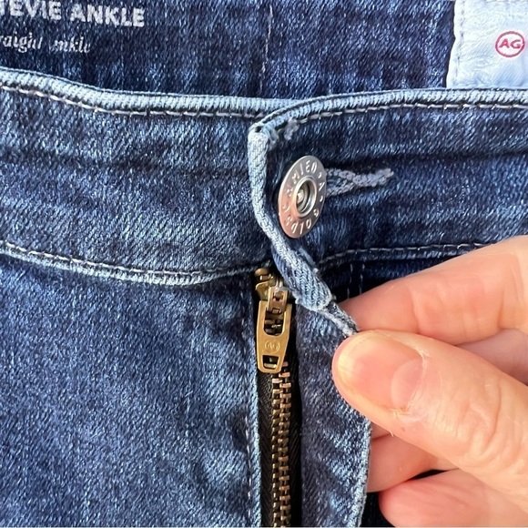 AG ANTHROPOLOGIE THE STEVIE HIGH RISE ANKLE JEANS DARK WASH SIZE 32 - Picture 10 of 11
